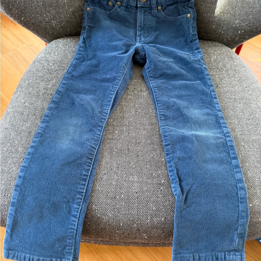 Crewcuts Deep Bluish Teal Slim-fit Straight Corduroy Pants